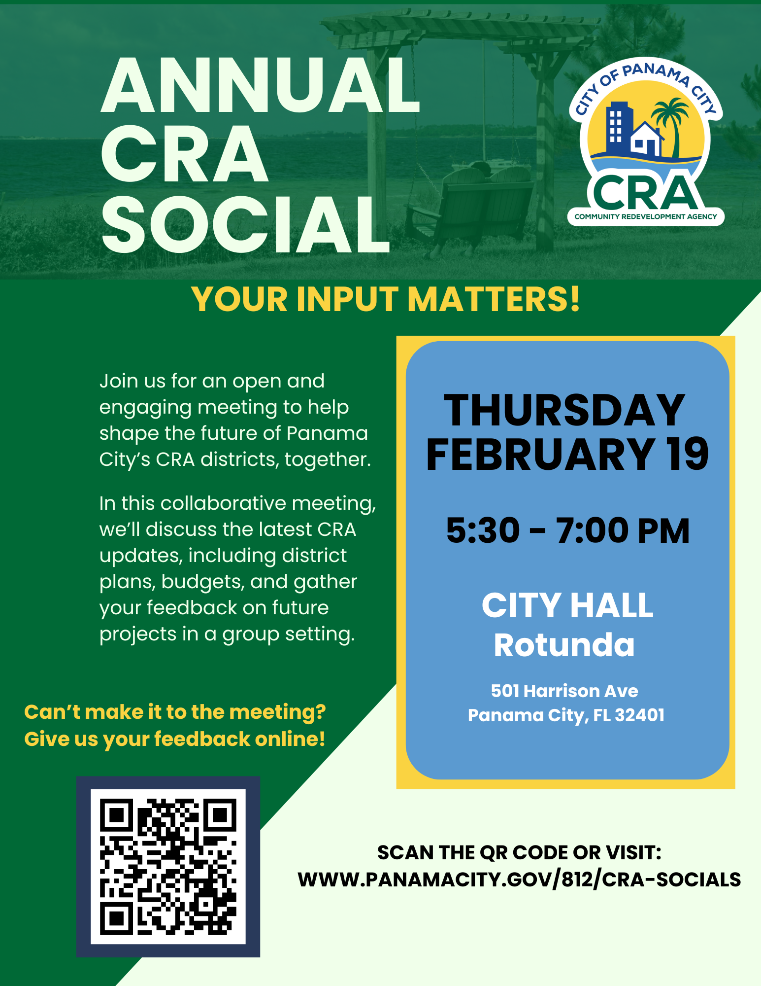 2026 CRA Social flyer