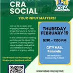 2026 CRA Social flyer